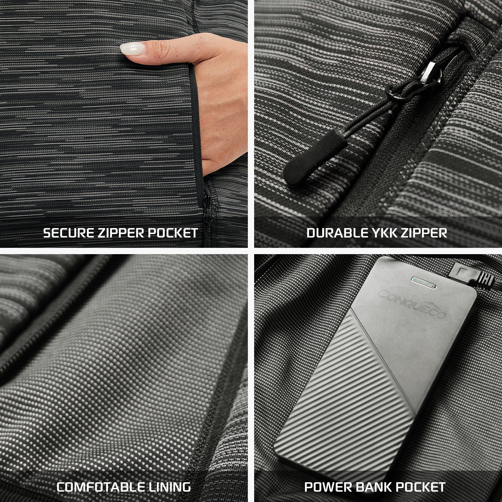 conqueco heated jacket for men and women