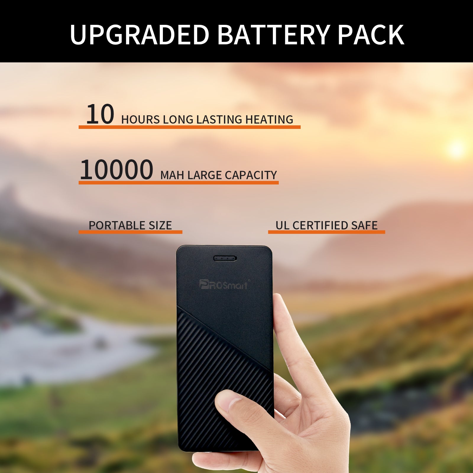 5V USB Battery Pack Portable and Rechargeable Compatible with USB Devices:With USB port, heated vest battery can also power for most compatible USB devices, such as cell phones and mp4.