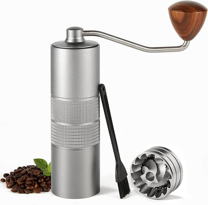 Portable Manual Coffee Grinder Machine-Small Grinders(Grey)