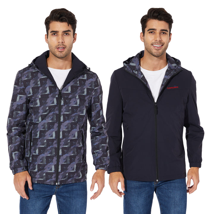 265- Men's Heated Jacket- Nylon Material with Heating Zones at Collar, Chest & Back
