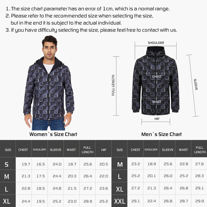 265- Men's Heated Jacket- Nylon Material with Heating Zones at Collar, Chest & Back
