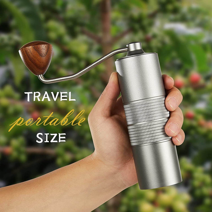 Portable Manual Coffee Grinder Machine-Small Grinders(Grey)