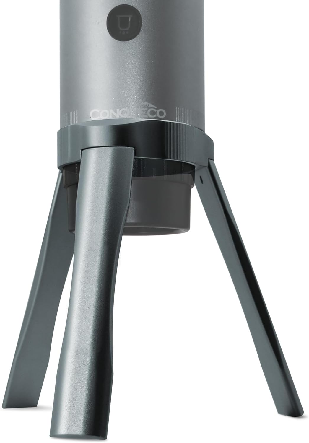 CONQUECO Portable Coffee Machine Stand with sturdy legs for camping and travel coffee brewing.