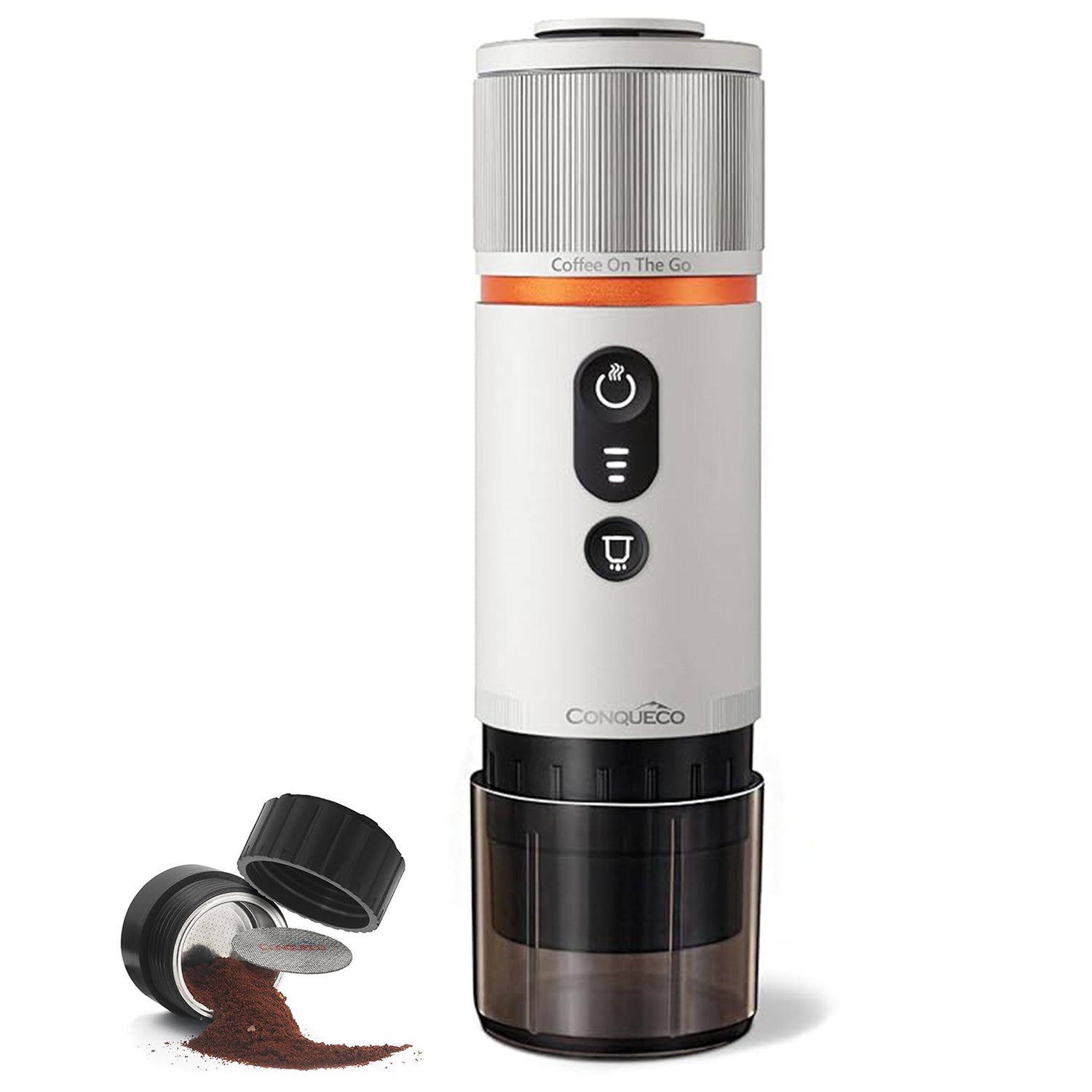 Portable Espresso Maker Silver | 12V Travel Coffee Machine – CONQUECO
