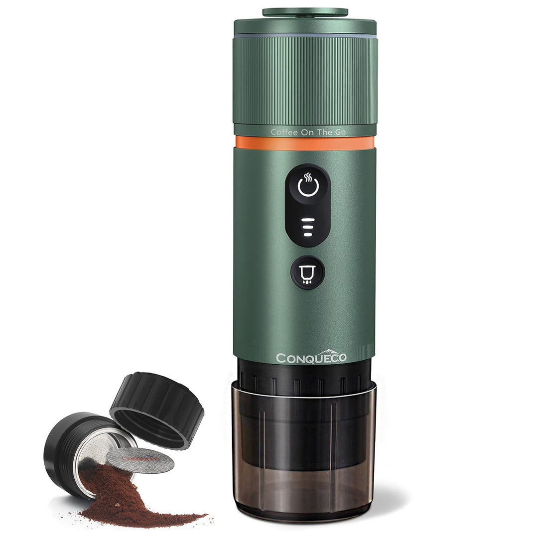 CONQUECO Draagbare koffiemachinestandaard: Verwijderbare aluminium houder compatibel met draagbare espressomachine, klein, zilver, PCM020-S CONQUECO Draagbare koffiemachinestandaard: Verwijderbare aluminium houder compatibel met draagbare espressomachine, klein, zilver, PCM020-S