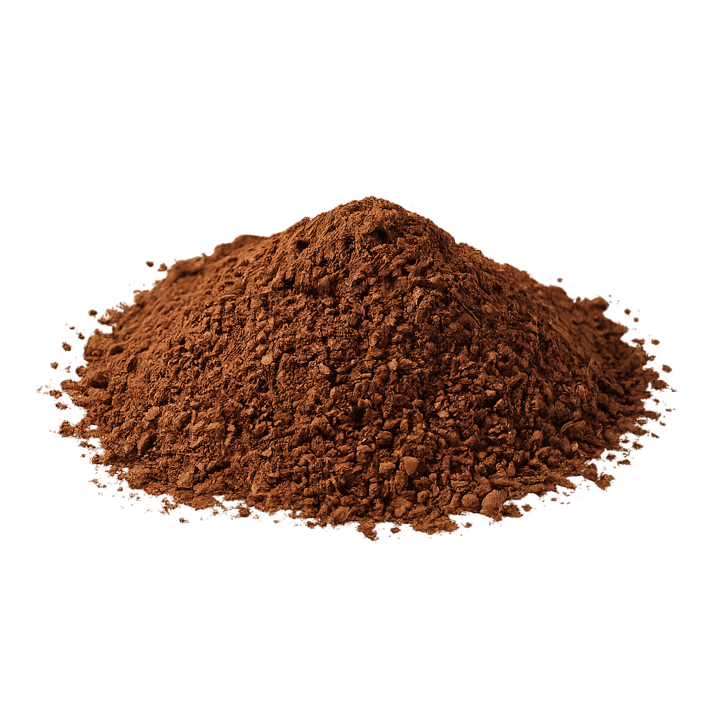 Haufen von frisch gemahlenem Kaffeepulver für die Tragbare Espressomaschine