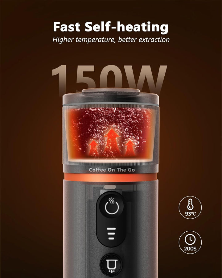 Portable Coffee Maker Kit - With Ground Coffee & NS Capsule