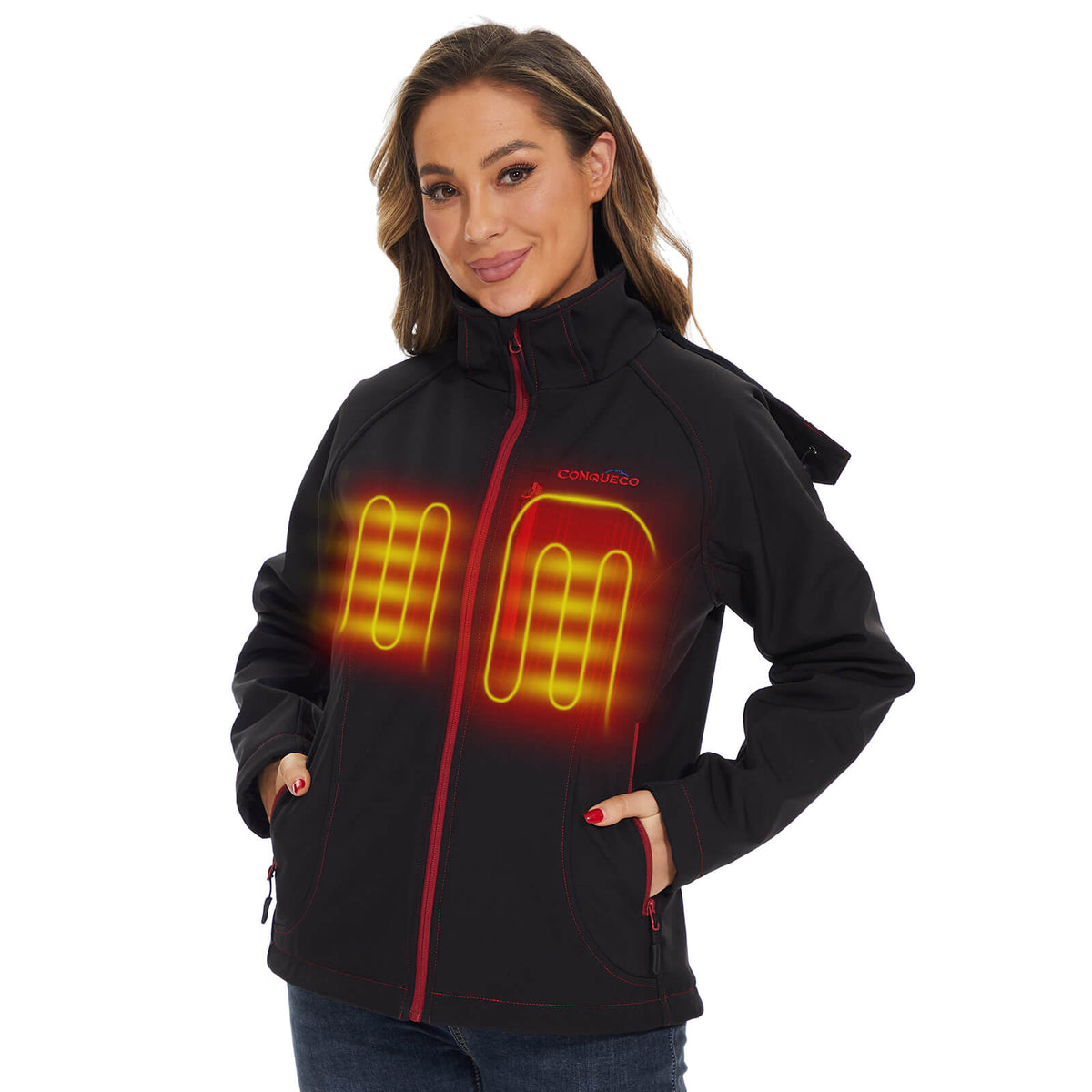 COMV264- Women's Slim Fit Heated Hoodie Jacket