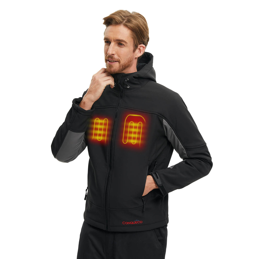 conqueco men heated jacket