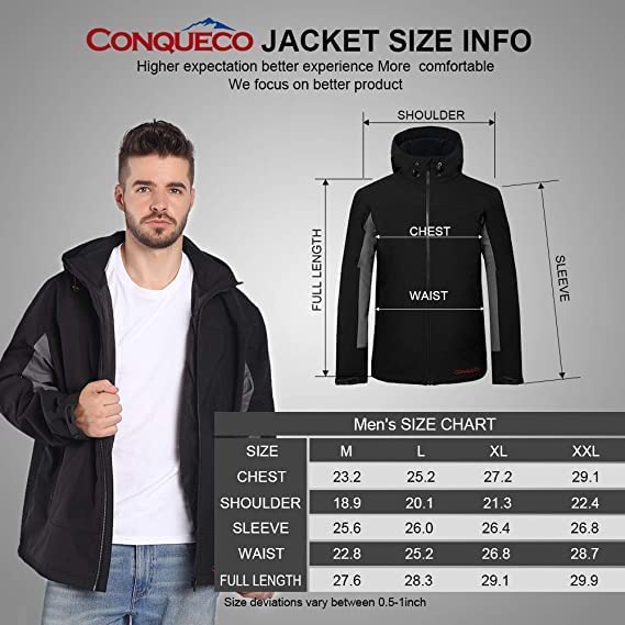 conqueco men heated jacket