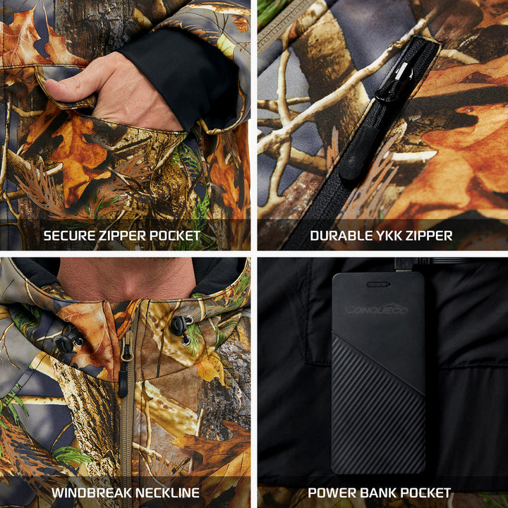 Men's Camo Heated Hunting Jacket