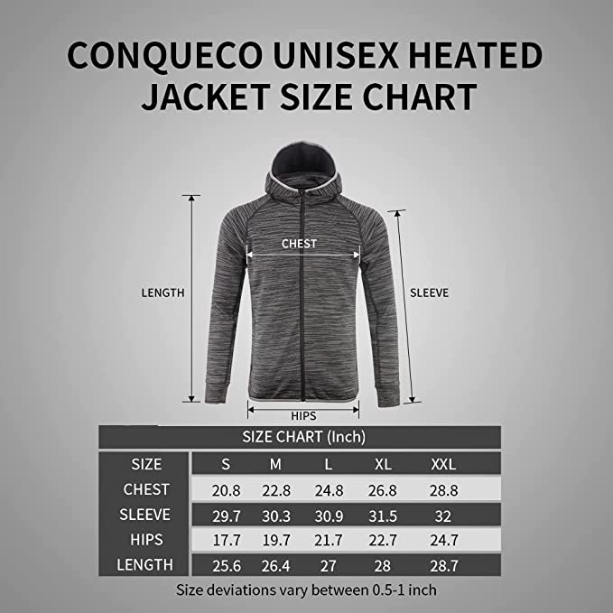 conqueco heated jacket for men and women 