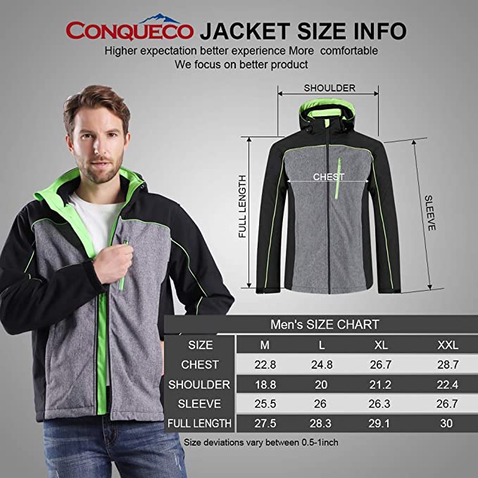 Men's Heated Hoodie Jacket-Gray&Black