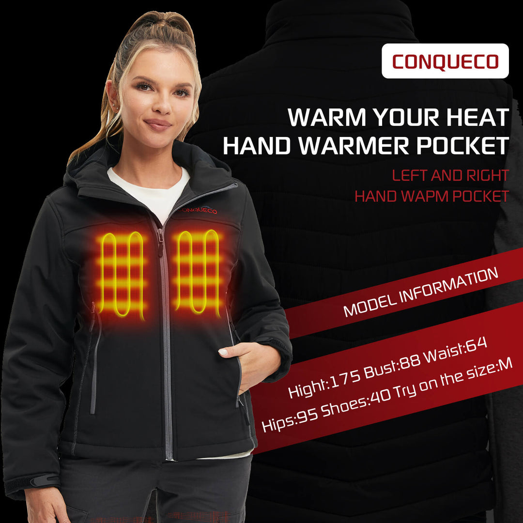 conqueco women heated jacket