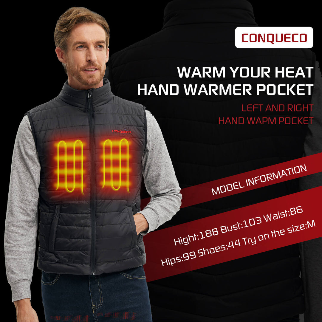 conqueco men heated vest