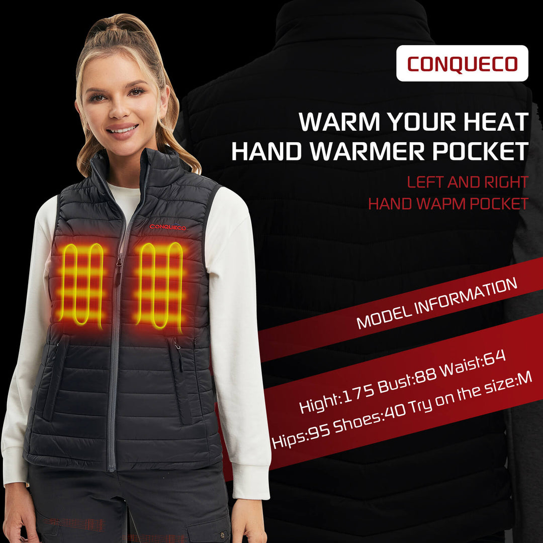 conqueco women heated vest