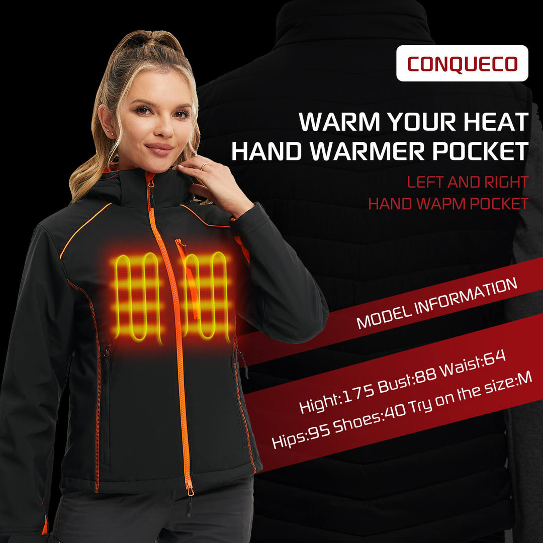 brand} {gender} Heated Jacket – Stay Warm Anywhere – CONQUECO