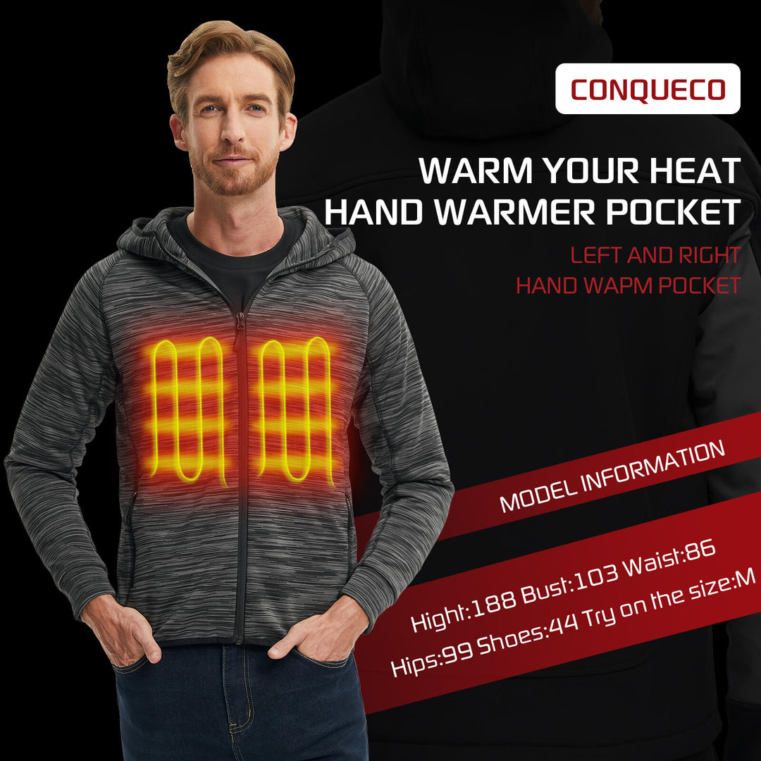 conqueco men heated jacket